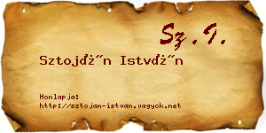 Sztoján István névjegykártya